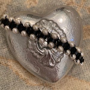 Lee Angel Pearl and Leather bracelet